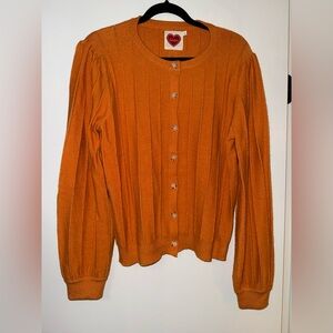 Lov Lov Rust Button-Up Women's Sweater